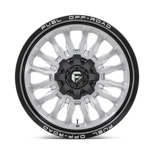 Fuel Offroad D798 ARC Silver Brush Face W/ Blk Lip 20x9 +1 5x127|5x135mm 87.1mm