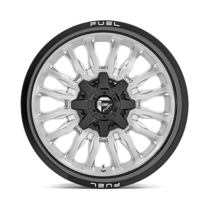Fuel Offroad D798 ARC Silver Brush Face W/ Blk Lip 20x9 +1 8x180mm 124.2mm