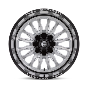 Fuel Offroad D798 ARC Silver Brush Face W/ Blk Lip 22x12 -44 8x165.1mm 125.1mm