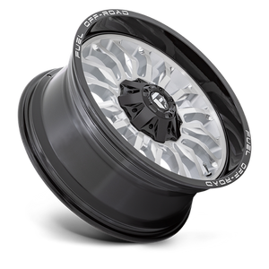 Fuel Offroad D798 ARC Silver Brush Face W/ Blk Lip 20x9 +1 5x127|5x135mm 87.1mm