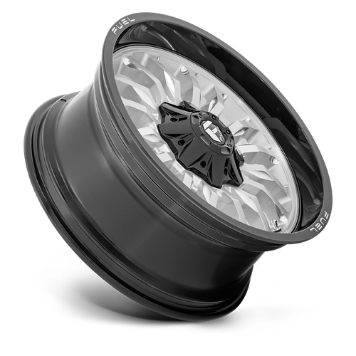 Fuel Offroad D798 ARC Silver Brush Face W/ Blk Lip 20x9 +1 8x170mm 125.1mm