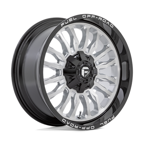 Fuel Offroad D798 ARC Silver Brush Face W/ Blk Lip 20x9 +1 5x127|5x135mm 87.1mm