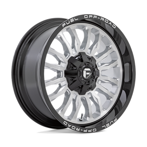 Fuel Offroad D798 ARC Silver Brush Face W/ Blk Lip 20x9 +1 5x127|5x135mm 87.1mm