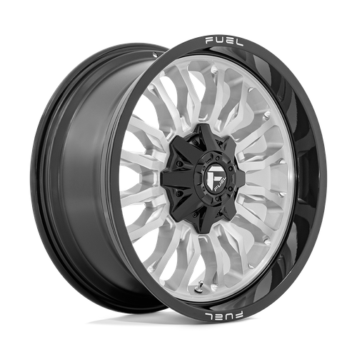 Fuel Offroad D798 ARC Silver Brush Face W/ Blk Lip 20x9 +1 8x165.1mm 125.1mm