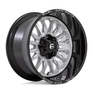 Fuel Offroad D798 ARC Silver Brush Face W/ Blk Lip 22x12 -44 5x114.3|5x127mm 78.1mm