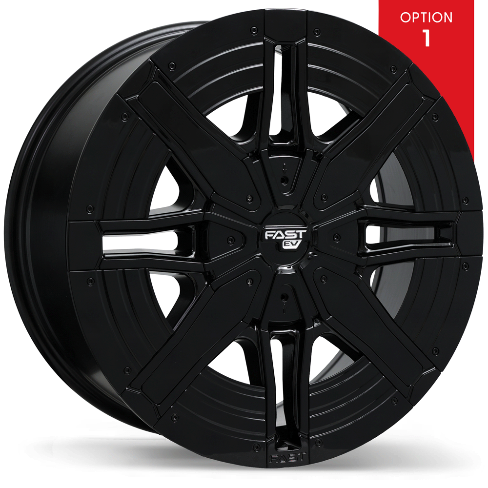 Fast Wheels EV08 Gloss Black 20x9 +30 8x165.1mm 116.7mm - Wheelwiz