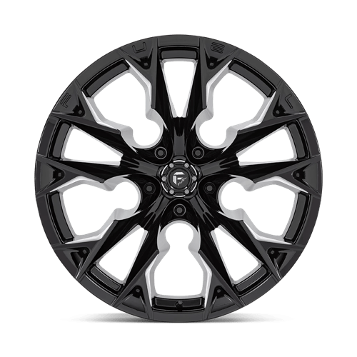 Fuel Offroad D803 FLAME Gloss Black Milled 22x12 -44 5x127mm 71.5mm - Wheelwiz