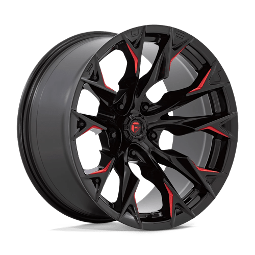 Fuel Offroad D823 FLAME Gloss Black Mill W/ Candy Red 20x10 -18 5x127mm 71.5mm - Wheelwiz