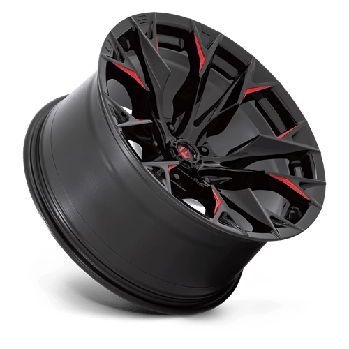 Fuel Offroad D823 FLAME Gloss Black Mill W/ Candy Red 20x10 -18 5x127mm 71.5mm - Wheelwiz