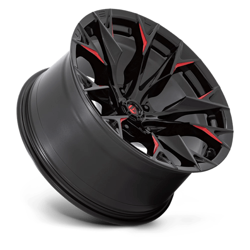 Fuel Offroad D823 FLAME Gloss Black Mill W/ Candy Red 20x10 -18 5x139.7mm 78.1mm - Wheelwiz