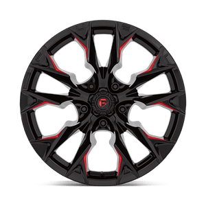 Fuel Offroad D823 FLAME Gloss Black Mill W/ Candy Red 20x10 -18 5x127mm 71.5mm - Wheelwiz