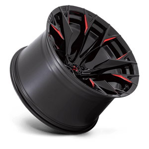 Fuel Offroad D823 FLAME Gloss Black Mill W/ Candy Red 20x12 -44 5x127mm 71.5mm - Wheelwiz