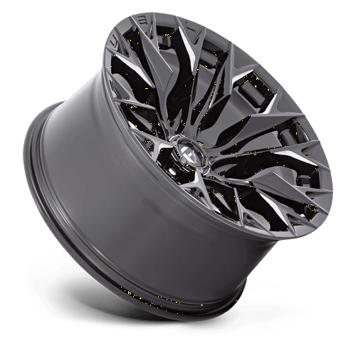 Fuel Offroad D803 FLAME Gloss Black Milled 24x12 -44 5x127mm 71.5mm - Wheelwiz