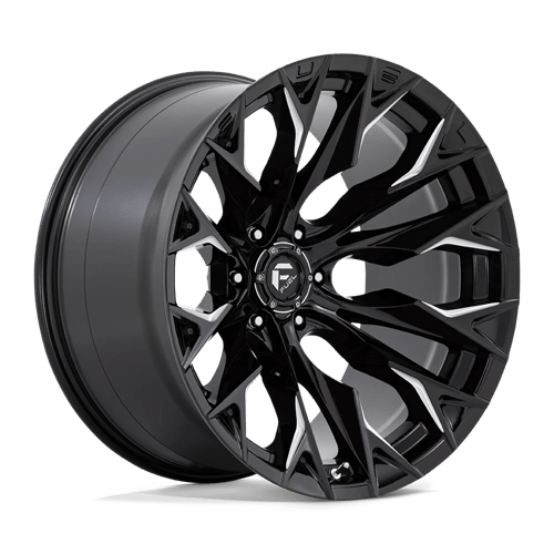Fuel Offroad D803 FLAME Gloss Black Milled 22x12 -44 6x139.7mm 106.1mm - Wheelwiz