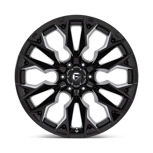 Fuel Offroad D803 FLAME Gloss Black Milled 22x12 -44 6x139.7mm 106.1mm - Wheelwiz