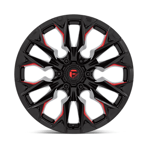Fuel Offroad D823 FLAME Gloss Black Mill W/ Candy Red 20x10 -18 8x165.1mm 125.1mm
