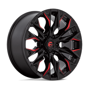 Fuel Offroad D823 FLAME Gloss Black Mill W/ Candy Red 20x9 +20 6x135mm 87.1mm - Wheelwiz