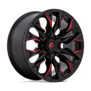Fuel Offroad D823 FLAME Gloss Black Mill W/ Candy Red 20x9 +20 6x139.7mm 106.1mm - Wheelwiz
