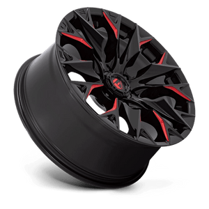Fuel Offroad D823 FLAME Gloss Black Mill W/ Candy Red 20x9 +20 6x139.7mm 106.1mm - Wheelwiz