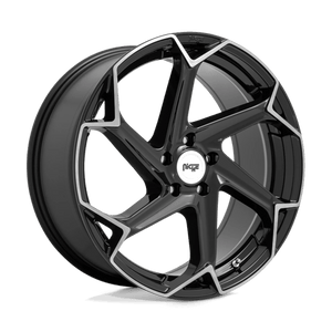 Niche M255 FLASH Gloss Black Brushed 20x10.5 +27 5x112mm 66.6mm - Wheelwiz