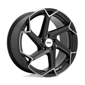 Niche M255 FLASH Gloss Black Brushed 20x9 +35 5x120mm 72.6mm - WheelWiz