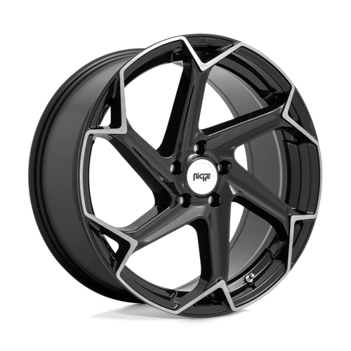 Niche M255 FLASH Gloss Black Brushed 20x10.5 +40 5x112mm 66.6mm - Wheelwiz