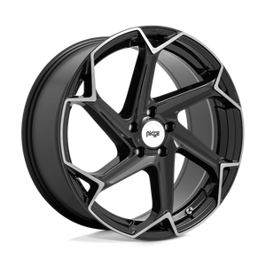 Niche M255 FLASH Gloss Black Brushed 20x9 +35 5x120mm 72.6mm - WheelWiz