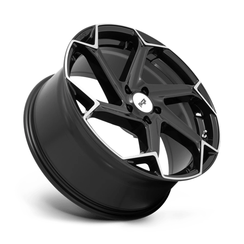 Niche M255 FLASH Gloss Black Brushed 20x10.5 +40 5x112mm 66.6mm - Wheelwiz