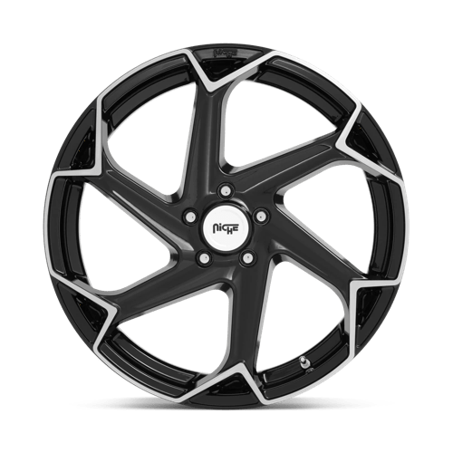Niche M255 FLASH Gloss Black Brushed 20x10.5 +40 5x112mm 66.6mm - Wheelwiz