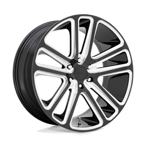 DUB S255 FLEX Gloss Black Milled 24x10 +20 5x115mm 71.5mm - Wheelwiz