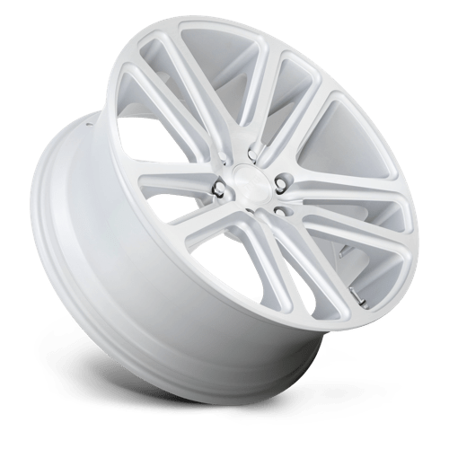 DUB S257 FLEX Gloss Silver Brushed Face 24x10 +25 5x139.7mm 78.1mm - Wheelwiz