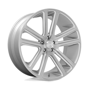 DUB S257 FLEX Gloss Silver Brushed Face 24x10 +10 5x127mm 78.1mm - Wheelwiz