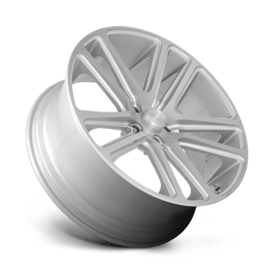 DUB S257 FLEX Gloss Silver Brushed Face 24x10 +10 5x127mm 78.1mm - Wheelwiz