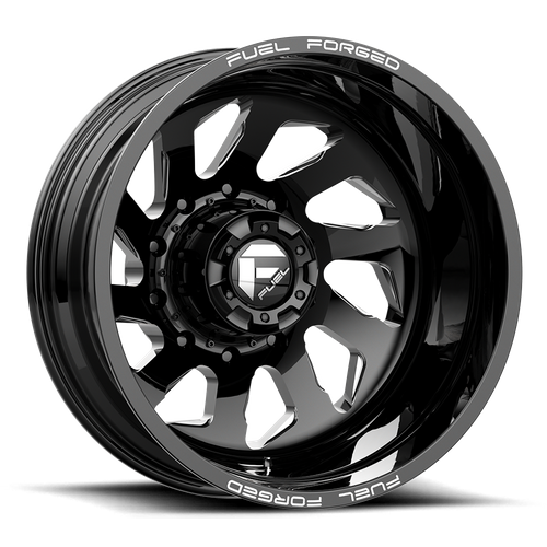 Fuel Offroad DD39 FF39D Gloss Black Milled 22x8.25 -199 10x225mm 170.1mm
