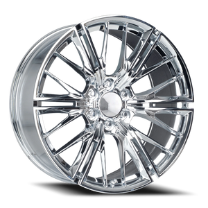 Factory Reproductions FR 28F Chrome 22x9.5 +24 6x139.7mm 78.1mm - Wheelwiz