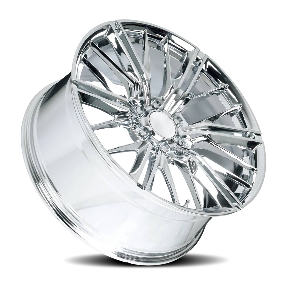 Factory Reproductions FR 28F Chrome 22x9.5 +24 6x139.7mm 78.1mm - Wheelwiz