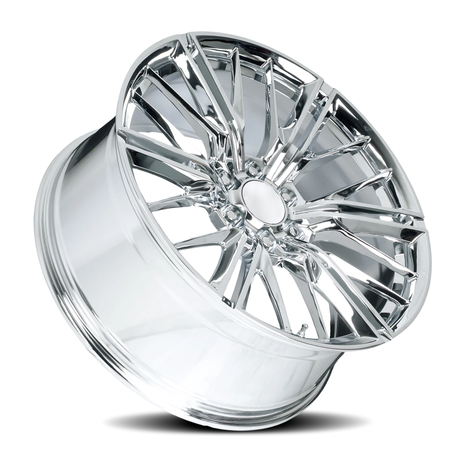 Factory Reproductions FR 28F Chrome 22x9.5 +24 6x139.7mm 78.1mm - Wheelwiz