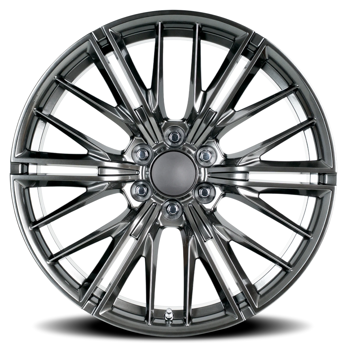 Factory Reproductions FR 28F Hyper-Black 22x9.5 +24 6x139.7mm 78.1mm - Wheelwiz
