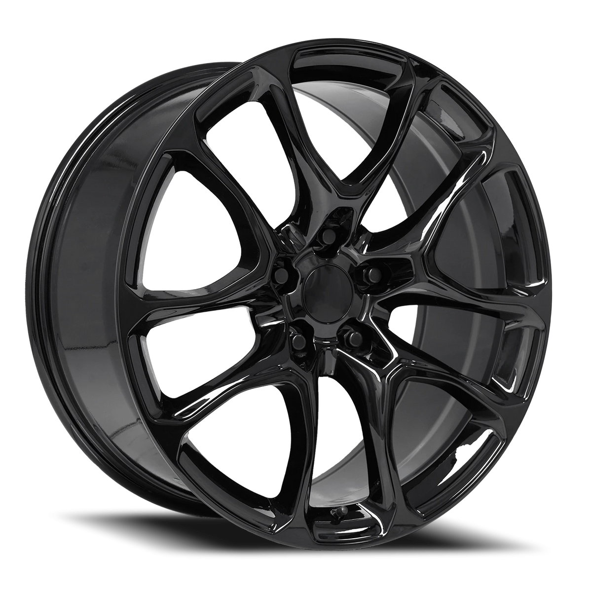 Factory Reproductions FR 551F Gloss Black 22x9.5 +35 5x127mm 71.5mm - Wheelwiz