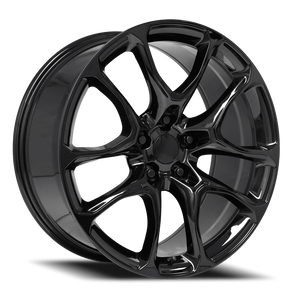 Factory Reproductions FR 551F Gloss Black 22x9.5 +35 5x127mm 71.5mm - Wheelwiz
