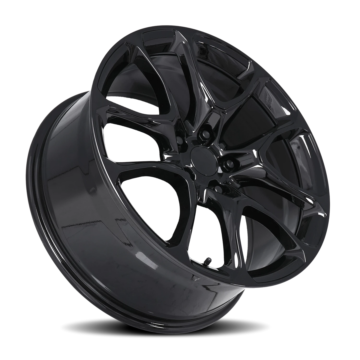 Factory Reproductions FR 551F Gloss Black 22x9.5 +35 5x127mm 71.5mm - Wheelwiz