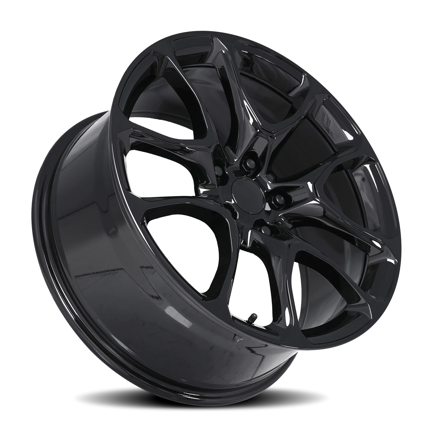 Factory Reproductions FR 551F Gloss Black 22x9.5 +35 5x127mm 71.5mm - Wheelwiz