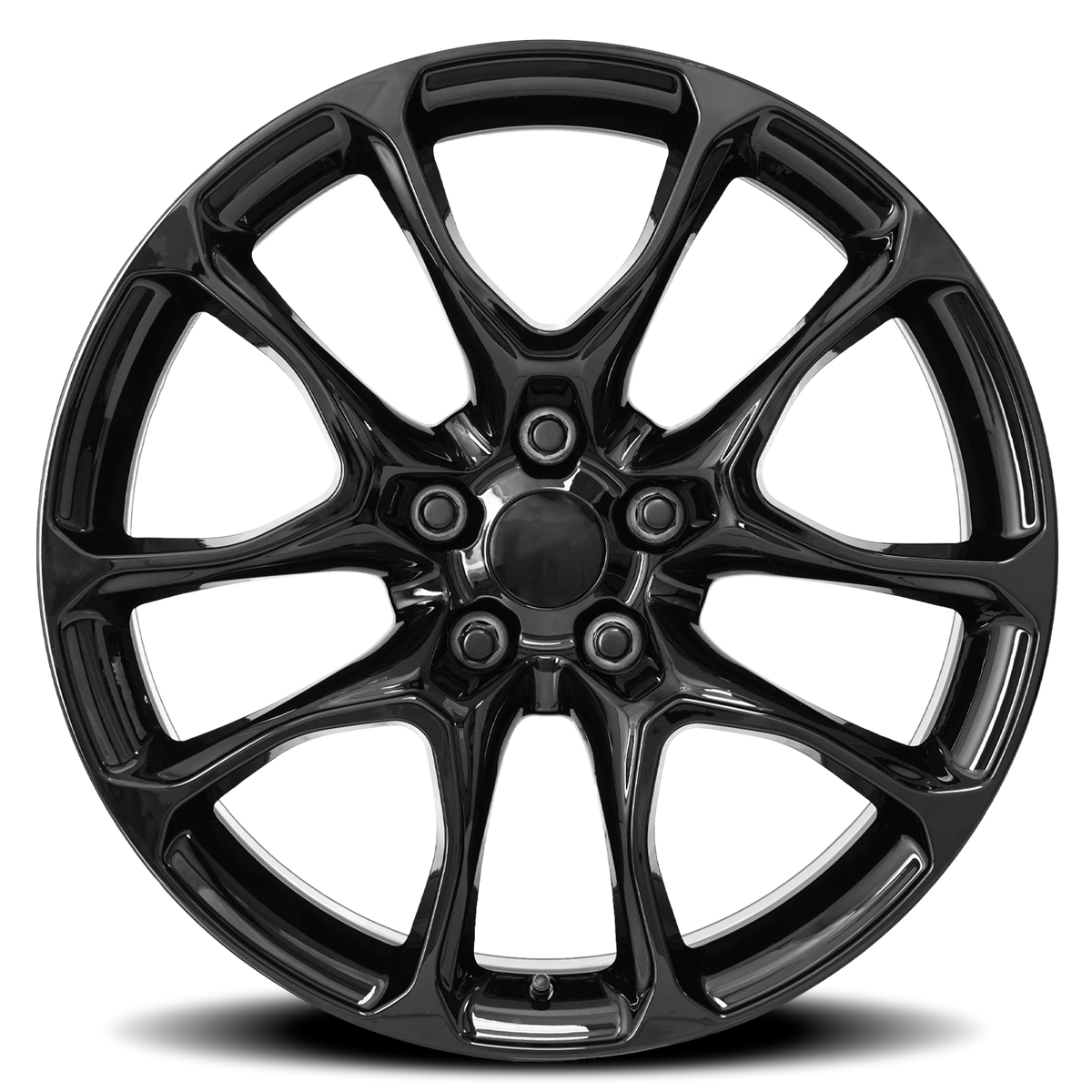 Factory Reproductions FR 551F Gloss Black 22x9.5 +35 5x127mm 71.5mm - Wheelwiz