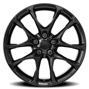 Factory Reproductions FR 551F Gloss Black 22x9.5 +35 5x127mm 71.5mm - Wheelwiz