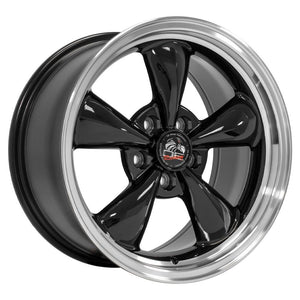 OE Wheels Replica FR01 Black with Machined Lip 17x9.0 +24 5x114.3mm 70.6mm