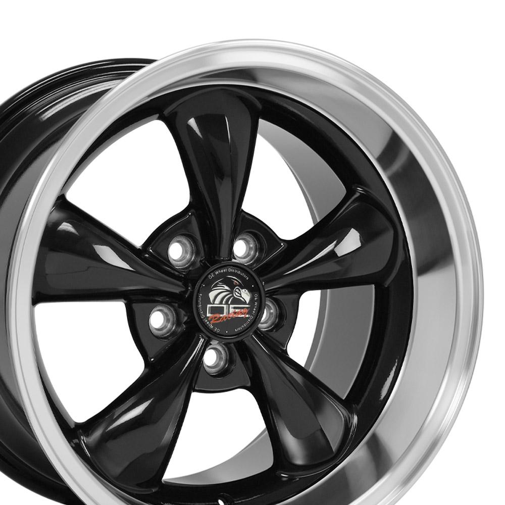 OE Wheels Replica FR01 Black with Machined Lip 17x10.5 +27 5x114.3mm 70.6mm