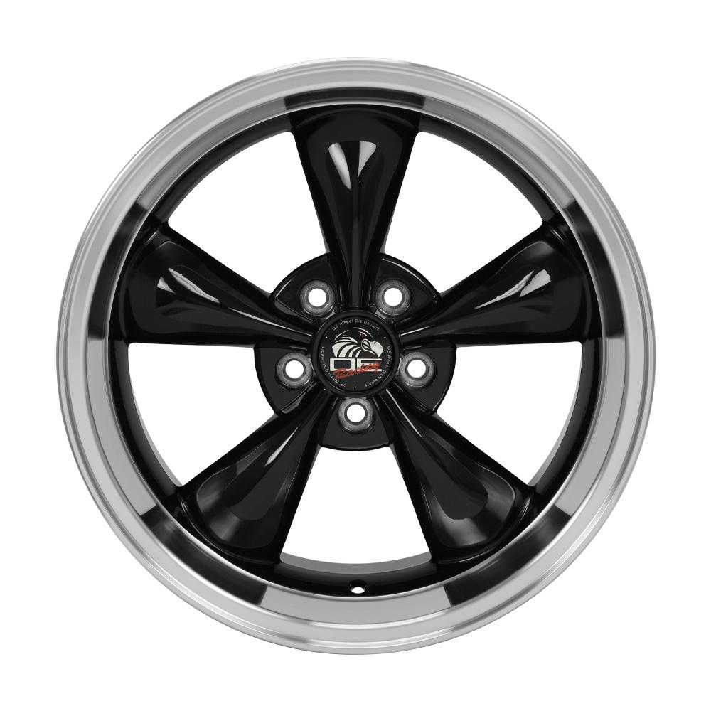 OE Wheels Replica FR01 Black with Machined Lip 18x10.0 +22 5x114.3mm 70.6mm - Wheelwiz