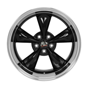 OE Wheels Replica FR01 Black with Machined Lip 18x10.0 +22 5x114.3mm 70.6mm