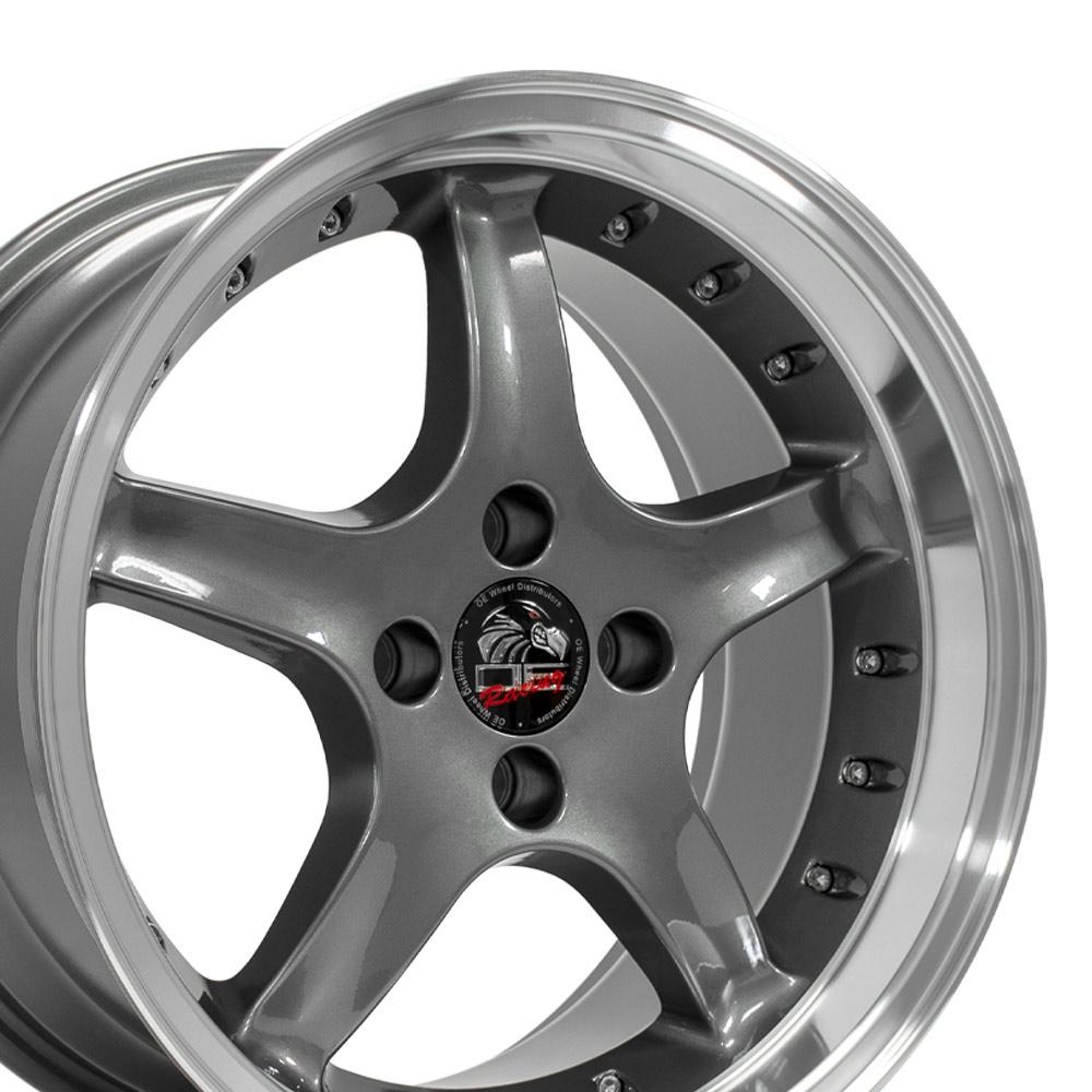 OE Wheels Replica FR04 Anthracite with Machined Lip 17x9.0 +20 4x108mm 64.2mm - Wheelwiz