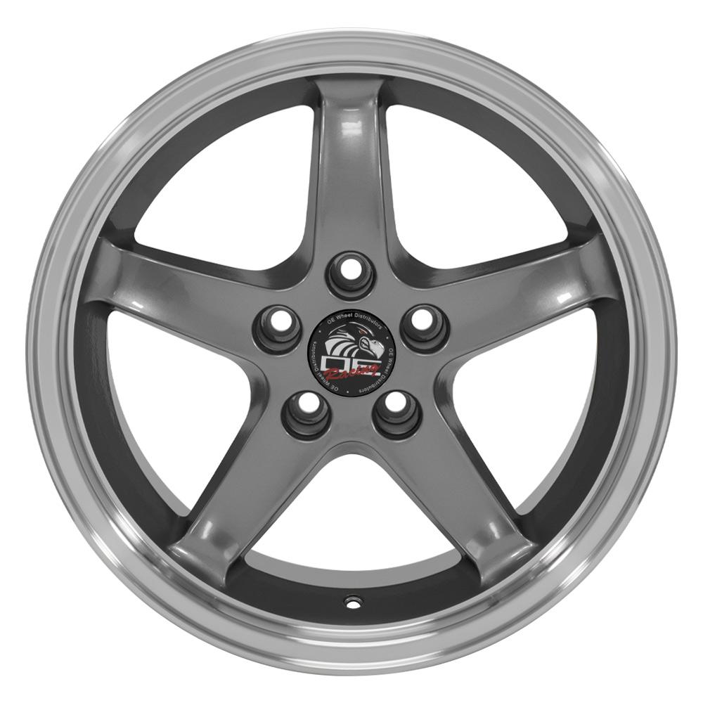 OE Wheels Replica FR04 Gunmetal with Machined Lip 17x9.0 +24 5x114.3mm 70.6mm